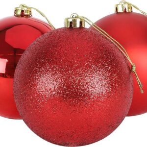 Eglutės žaisliukai Christmas Touch, raud., 4 - 8 cm, 37 vnt.