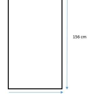 VEIDROD PASTATOM SU RĖMU 156X36 CM JUODA - Image 2