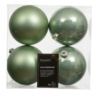 Eglutės žaisliukai, žali, 10 cm, plastikas, 4 vnt.