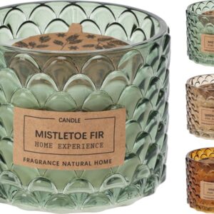 Kalėdinė žvakė, indelyje, 14 h, 80 mm x 100 mm