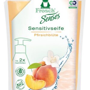 Skystas muilas Frosch PERSIKŲ ŽIEDŲ, 500 ml