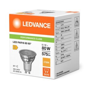 LEMPUTĖ LED PAR16 80 60° P 6.1W 827 GU10