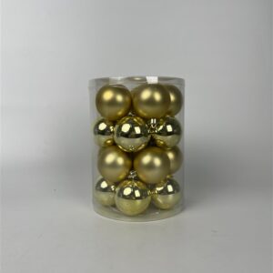 Eglutės žaisliukai Christmas Touch, D6 cm, stiklas, 20 vnt.