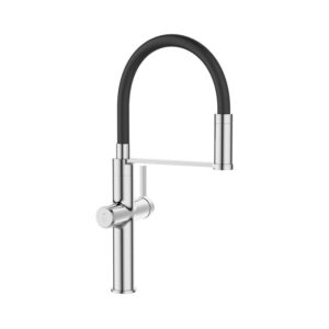 Praustuvo maišytuvas Invena Perisa, juodas/chromo