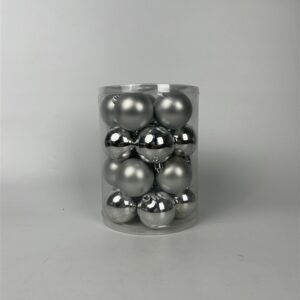 Eglutės žaisliukai Christmas Touch, D6 cm, stiklas, 20 vnt.