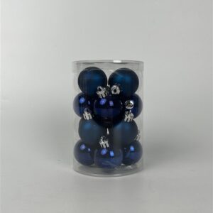 Eglutės žaisliukai Christmas Touch, D4 cm, stiklas, 16 vnt.