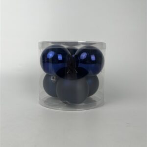 Eglutės žaisliukai Christmas Touch, D8 cm, stiklas, 6 vnt.