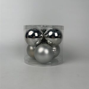 Eglutės žaisliukai Christmas Touch, D8 cm, plastikas, 6 vnt.