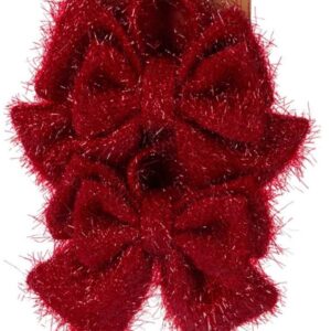 Dekoracija kaspinas, 18 cm, balta/raudona/, 2 vnt.