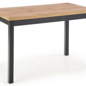 Stalas Cobalt, ąžuolo/juoda, 120 cm x 68 cm x 77 cm