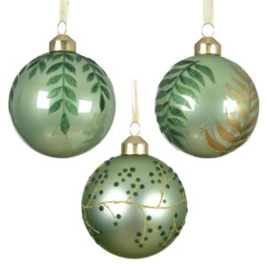 Eglutės žaisliukas Leaves, 8 cm, stiklas