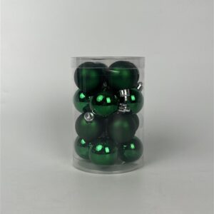 Eglutės žaisliukai Christmas Touch, D4 cm, stiklas, 16 vnt.