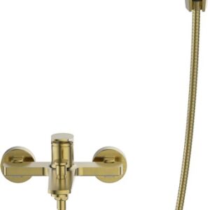 Vonios maišytuvas su dušo komplektu Invena Nestos aukso - Image 3