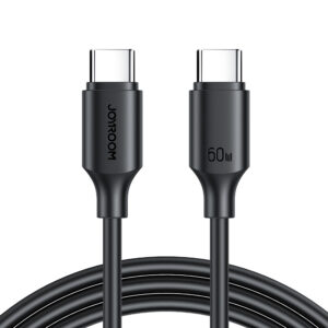 Joyroom Long-Lasting Series A9 USB-C / USB-C PD QC kabelis 60W 3A 1m - juodos spalvos - Image 2