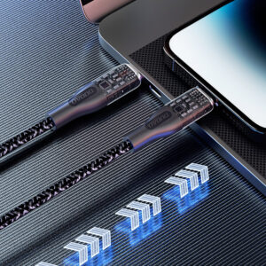 Dudao L22C USB-C - USB-C cable 120W 1m - pilkos spalvos - Image 5