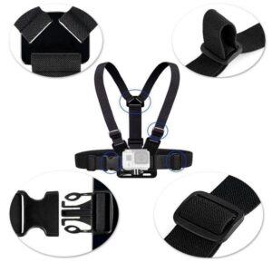 Adjustable harness for a sports camera with a rotating tripod and a phone stand - Image 4