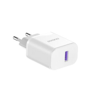 Dudao A20EU USB-A 18W network charger - baltos spalvos + USB-A - Lightning cable - Image 3