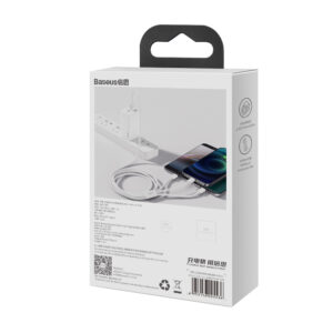 Baseus Superior Series USB-A - USB-C / Lightning / micro USB 3.5A cable 1m - baltos spalvos - Image 7
