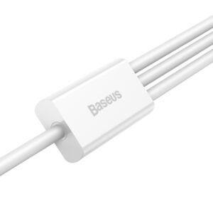 Baseus Superior Series USB-A - USB-C / Lightning / micro USB 3.5A cable 1m - baltos spalvos - Image 3