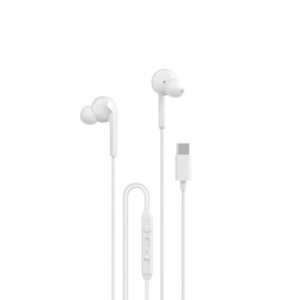 Dudao X3C+ Wired USB-C In-Ear ausinės 1.2m - baltos spalvos