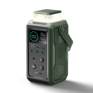 Powerbank Joyroom JR-PBF10 75000mAh 100W 3x USB-C 3x USB-A su foldable flashlight and handle - žalios spalvos - Image 6