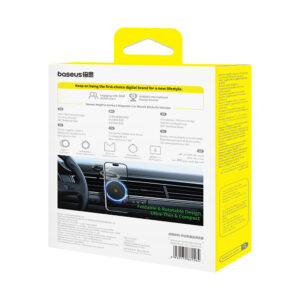 Baseus BS-CW06 MagPro II Phone Holder with MagSafe for Dashboard - juodos spalvos - Image 7