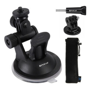 Puluz car windshield mount for sports cameras (including Osmo Action 5 Pro, Insta360 X5) - Image 1