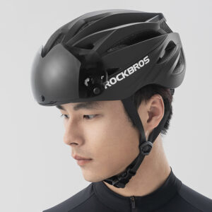 Rockbros Bike šalmas with Visor, Detachable UV Protective Goggles, Unisex - žalios spalvos - Image 6