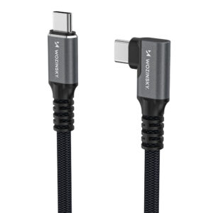 Wozinsky WPS3-UY41S USB-C Thunderbolt 4 240W 1m 4K Angled Cable - juodos spalvos - Image 3