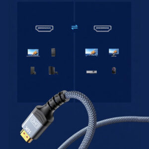 Wozinsky WPS-16AYL2S DisplayPort 2.1 Cable VESA Certified 80 Gb/s 16K@60Hz 8K@120Hz 4K@240Hz HDR HDCP DSC 2m - juodos spalvos - Image 7