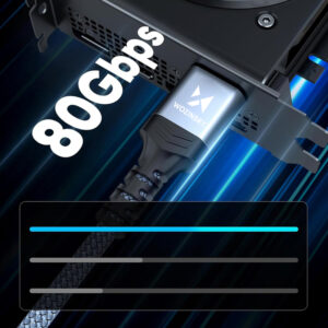 Wozinsky WPS-16AYL2S DisplayPort 2.1 Cable VESA Certified 80 Gb/s 16K@60Hz 8K@120Hz 4K@240Hz HDR HDCP DSC 2m - juodos spalvos - Image 8