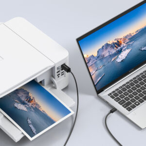 Wozinsky WKDDY1S USB-B - USB-C Cable 1m - juodos spalvos - Image 6