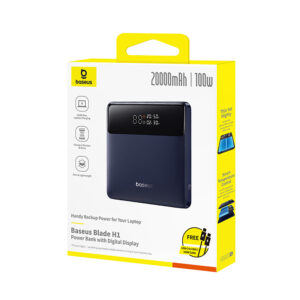 Baseus Blade H1 20000mAh 100W Powerbank with Display - Black - Image 7