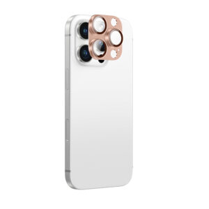 AmazingThing Aviation-Grade Alloy Apsauginis stiklas Lens skirtas Apple iPhone 16 Pro / 16 Pro Max Camera Lens - Rose Gold