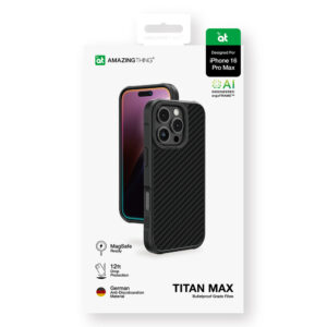 AmazingThing Titan Max dėklas su 1500D Aramid Fibers skirtas Apple iPhone 16 Pro Max - juodos spalvos - Image 4