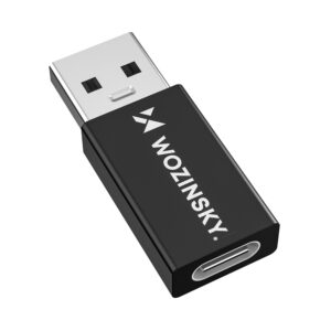 Wozinsky WAAC-01 USB-A - USB-C OTG Adapter - juodos spalvos