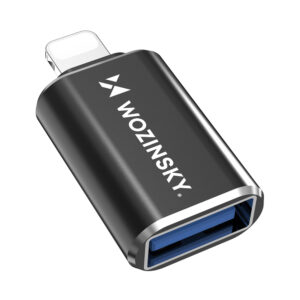 Wozinsky WALA-01 Lightning to USB-A OTG Adapter - juodos spalvos