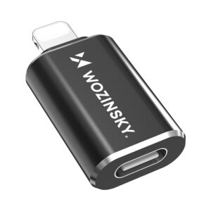 Wozinsky WALC-01 Lightning to USB-C Adapter - juodos spalvos