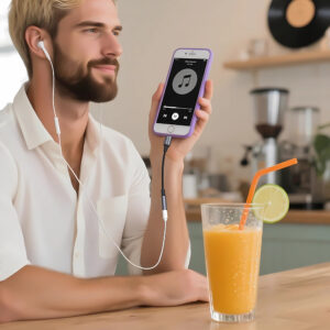 Wozinsky WALJ-01 Lightning adapter - 3.5mm mini jack - juodos spalvos - Image 9