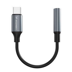 Wozinsky WACM-01 USB-C Adapter - 3.5mm Mini Jack - juodos spalvos
