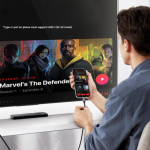 Wozinsky WCCH-01 USB-C - HDMI 4K 60Hz Cable 1.8m - juodos spalvos - Image 6