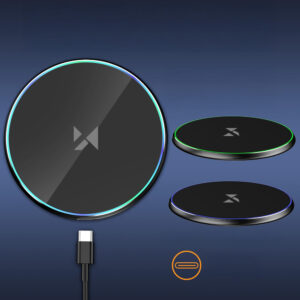 Wozinsky WLI-01Y 15W Qi Inductive Charger with USB-C Cable - juodos spalvos - Image 9