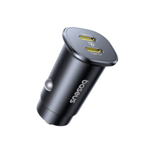 Baseus GoTrip 2 x USB-C 30W Car Charger - juodos spalvos - Image 2