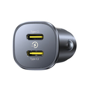 Baseus GoTrip 2 x USB-C 30W Car Charger - juodos spalvos - Image 3