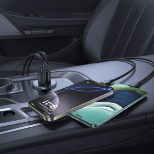 Baseus GoTrip 2 x USB-C 30W Car Charger - juodos spalvos - Image 8