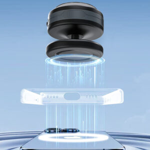 Automobilinis laikiklis Wozinsky WUSQ-01 su Qi įkrovikliu su MagSafe - juodos spalvos - Image 8