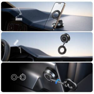 Joyroom JR-ZS501 Magnetic automobilinis laikiklis suderinamas su MagSafe skirtas Dashboard - Dark pilkos spalvos - Image 4