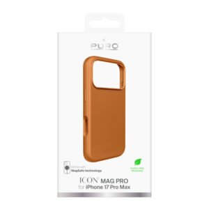 Pure Icon Mag Pro Liquid Silicone dėklas skirtas iPhone 17 Pro Max, suderinamas su MagSafe, su apsauga kamerai ir aliumininiais mygtukais - oranžinės spalvos - Image 2