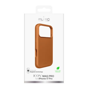 Pure Icon Mag Pro Liquid Silicone dėklas skirtas Apple iPhone 17 Pro, MagSafe Compatible, with Camera Protection and Aluminum Buttons - oranžinės spalvos - Image 2