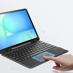 Dėklas su klaviatūra Dux Ducis (DK series) skirtas Samsung Tab S10 FE+ (Plus) su pašvietimu - juodos spalvos - Image 9